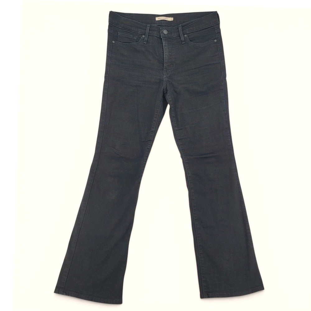 Levi's 315 Shaping Bootcut‎ Womens 29 Black Stretch Sculpting Jeans Y2K Goth EUC